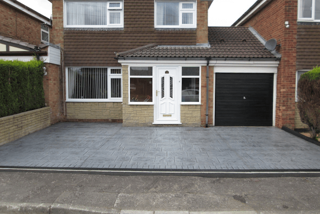 Driveway after the work was completed